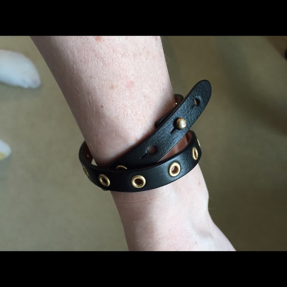 J. Crew leather wrap bracelet.