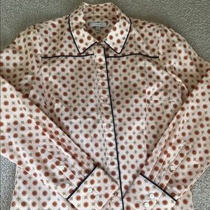 NWOT JCREW Piped Foulard Pajama Style Top (6)