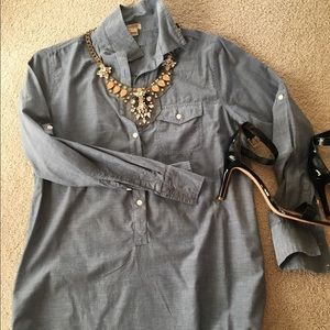 JCREW FACTORY CHAMBRAY POPOVER