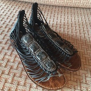 Sam Edelman embellished black gladiators