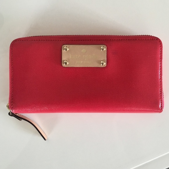 Kate Spade Shiny Pink Long Wallet