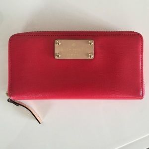 Kate Spade Shiny Pink Long Wallet