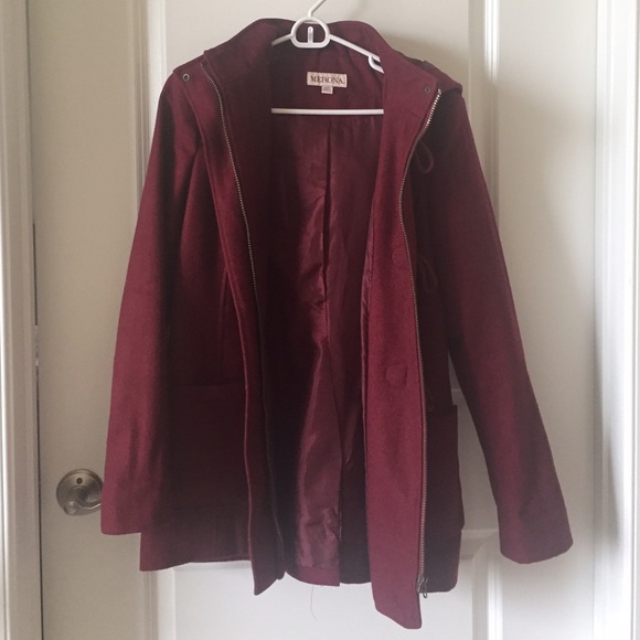 🍁New for Fall🍁 Toggle Wool Peacoat in Burgundy