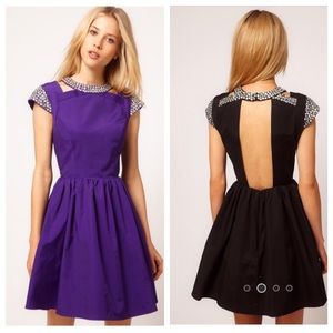 #Asos embellished collar skater dress