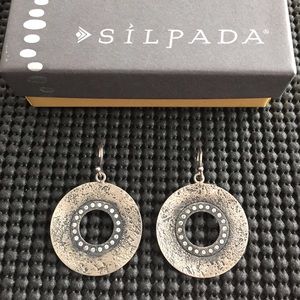 Silpada Round Silver Earrings
