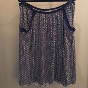 Black & Cream Print Skirt