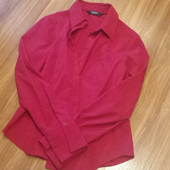 Candy apple red button up