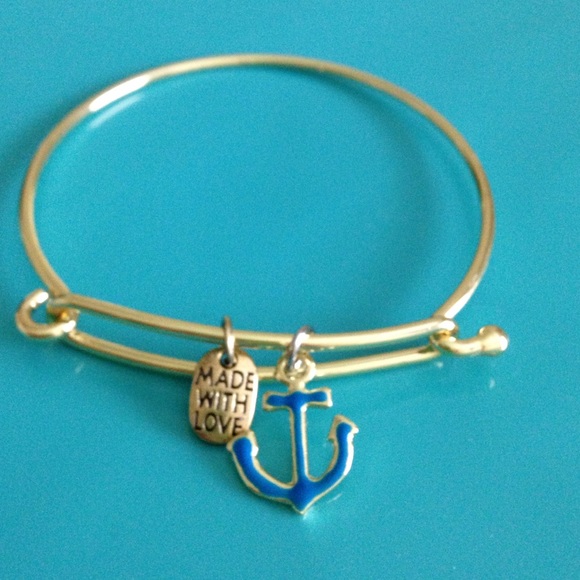 Anchor Bangle Bracelet - Picture 1 of 1
