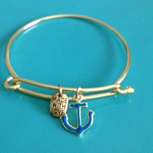 Anchor Bangle Bracelet