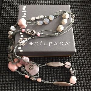 Silpada Pink Soapstone Necklace