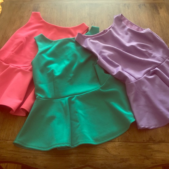 Bison Bisou peplum tops