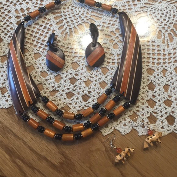 Necklace and earrings