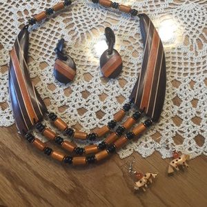 Necklace and earrings