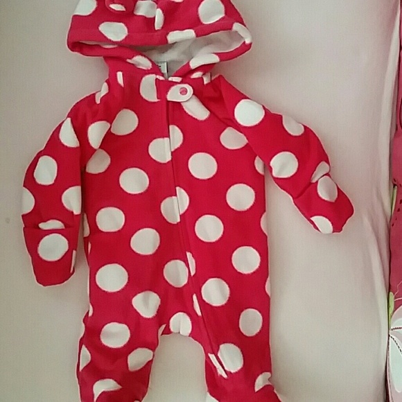 0-3 months baby warm fleece coverall