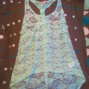 Flower lace tank