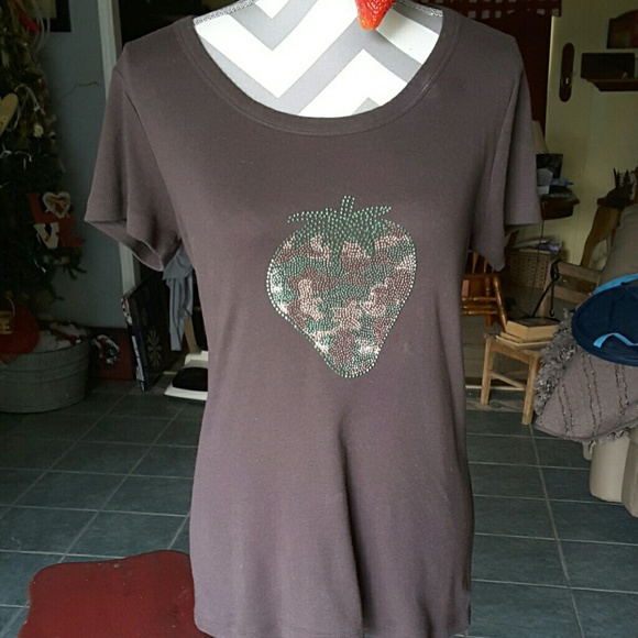 STRAWBERRY SHIRT BROWN CAMO STRAWBERRY