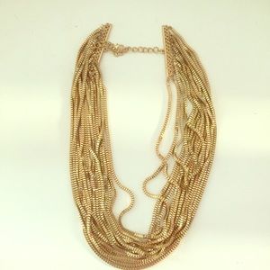 Multiple layer gold fashion necklace