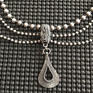Silpada 3 Strand Ball Chain Necklace