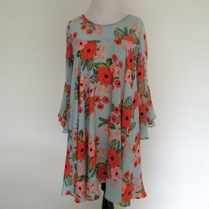 Paper Crown floral print swing size small NEW