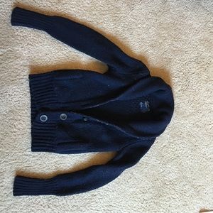 Cow neck cardigan sweater