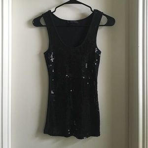 Express sequin tank top