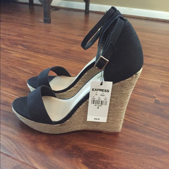 NWT black wedges from Express