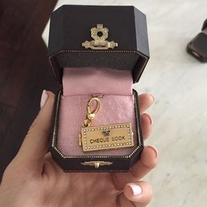 Juicy Couture Gold Cheque Book Charm