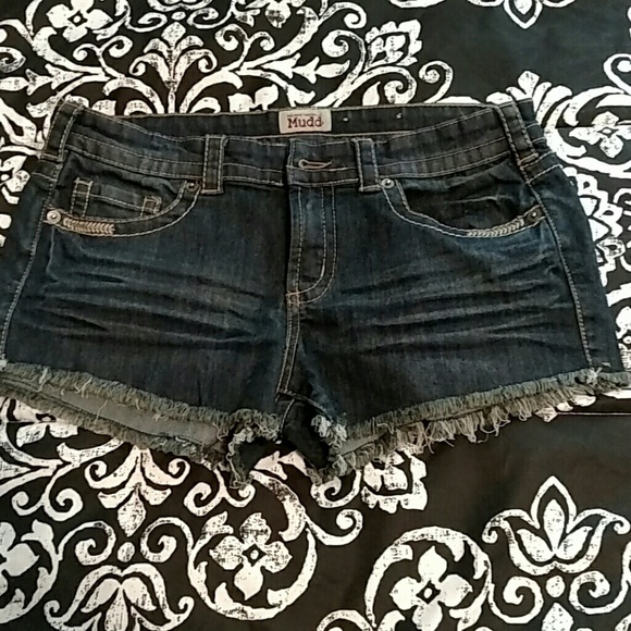 Dark denim shorts