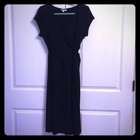 Black wrap style dress