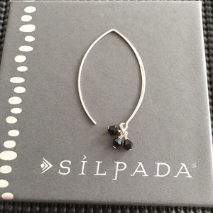 One -Silpada SOCIAL GATHERING Obsidian Earring