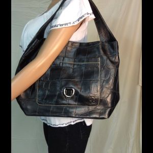 Black leather Donney&Bourke purse