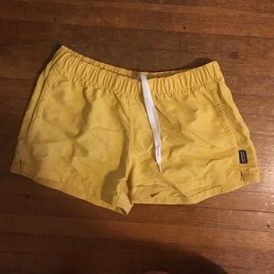 Patagonia Barely There Baggies Yellow x-small