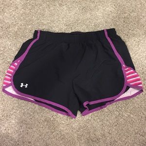 Under armor black running shorts