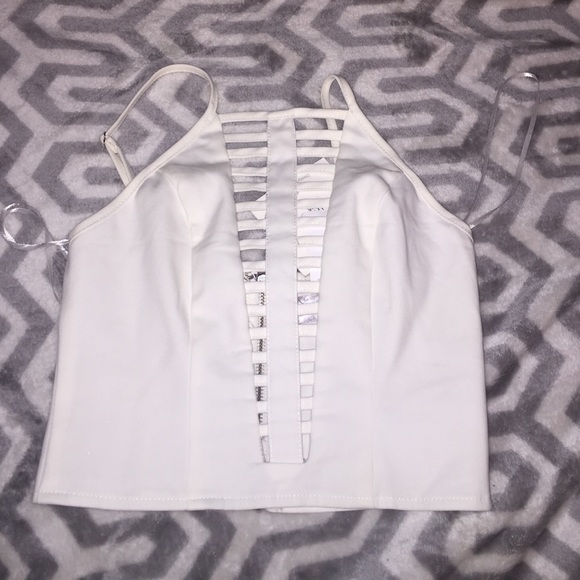 NWT LF white crop top XS