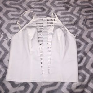 NWT LF white crop top XS
