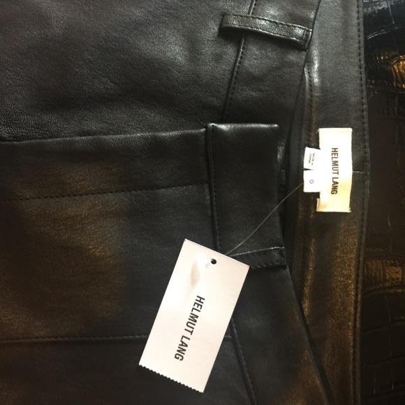 Helmut Lang Soft Black lambskin Leather Pants