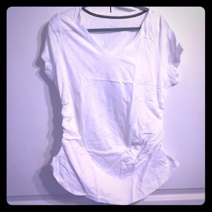 Maternity white v-neck NWT