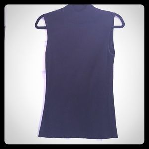 Loft ribbed sleeveless mock turtleneck