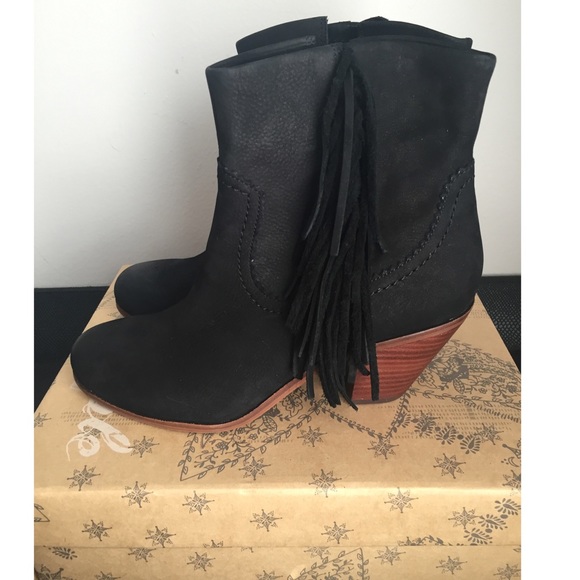 Free People x Sam Edelman Lou Fringe Ankle Boots - Picture 2 of 4