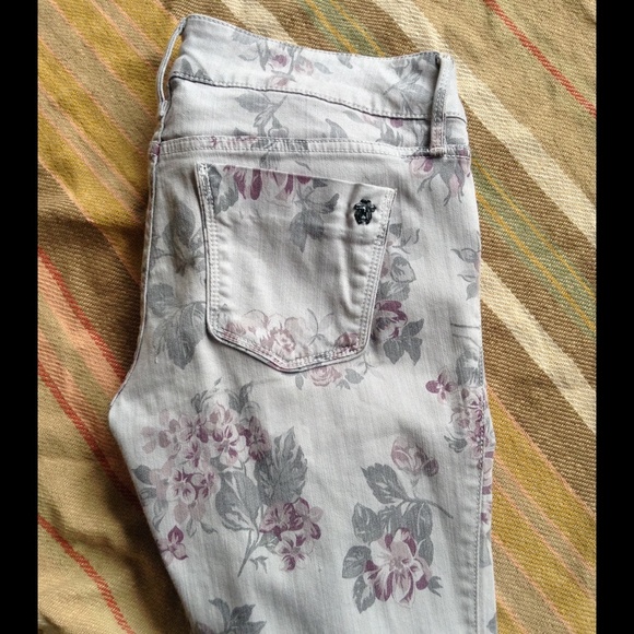 Black Orchid floral print denim jeans, GORGEOUS!