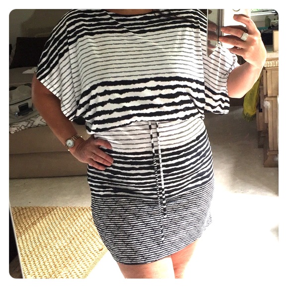 Stripped dress, cover up, fits like a large
