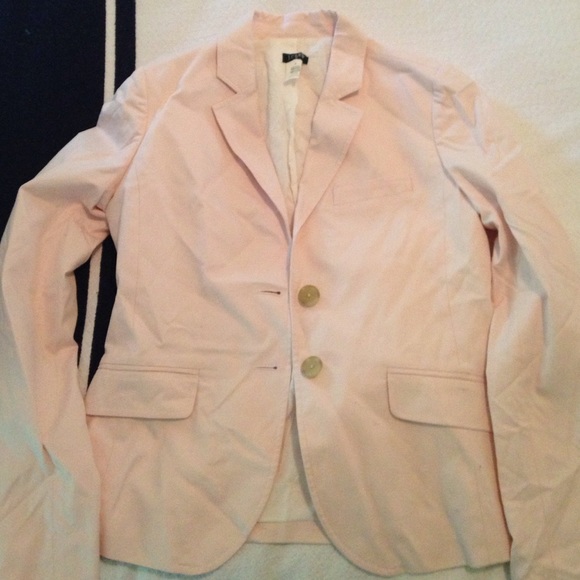 Jcrew Pink Cotton Blazer