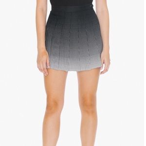 american apparel tennis skirt black/white ombre
