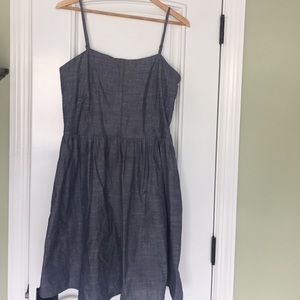 Thin denim material dress