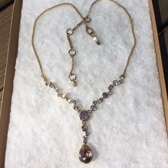 Givenchy jeweled teardrop necklace