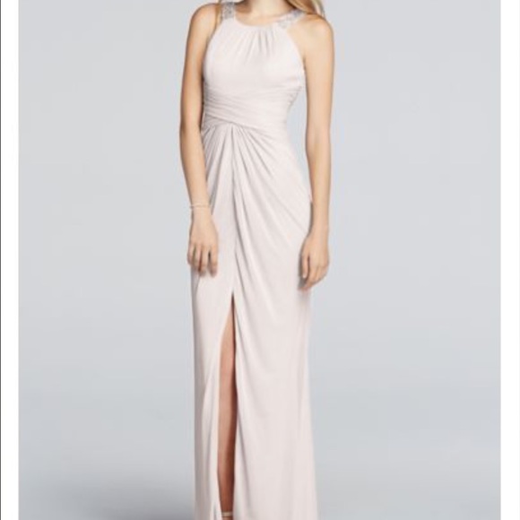 Petal pink bridesmaid prom dress