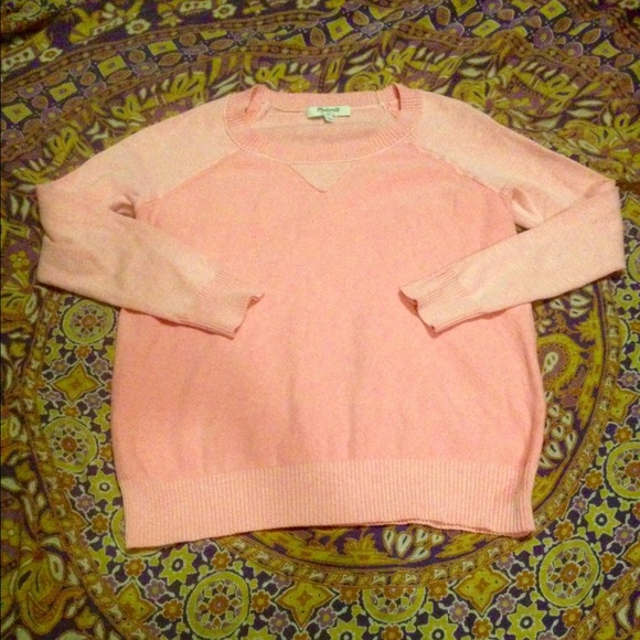 1 HOUR SALE MADEWELL PINK LIGHT SWEATER SIZE XS🌷
