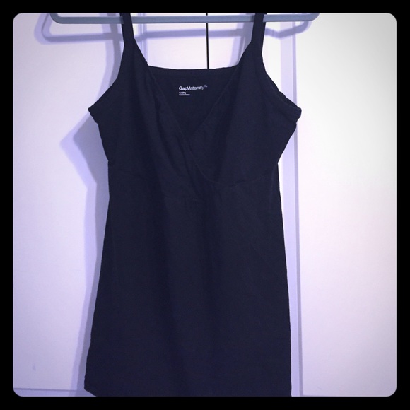 Black wrap style tank - maternity/nursing