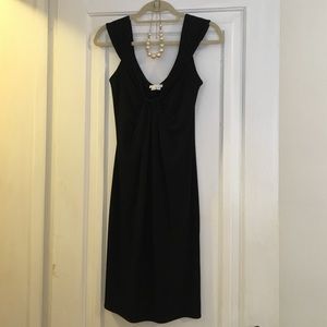 London Times Black Knit Dress