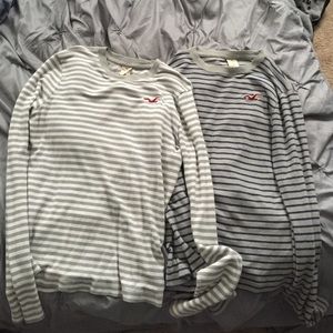 Two Hollister long sleeve shirts